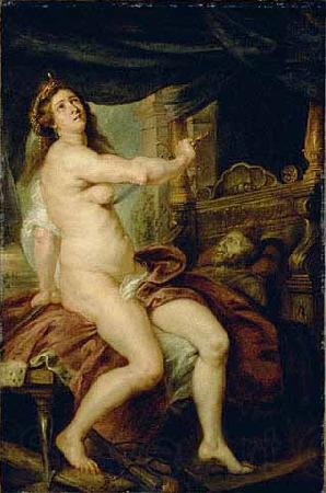 Peter Paul Rubens Panthea stabbing herself with a dagger